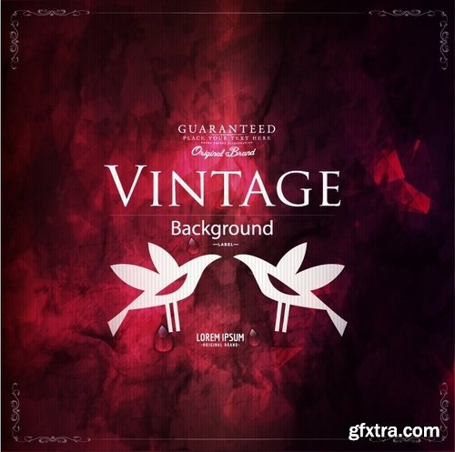 Collection of vector vintage background is a picture calligraphy 25 Eps