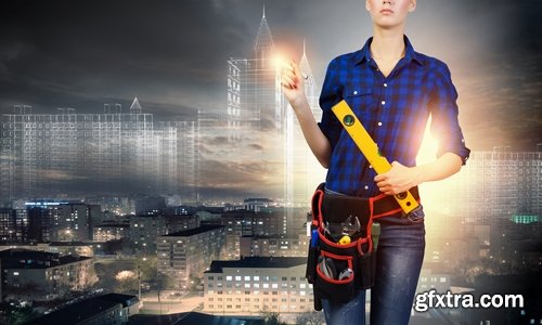 Collection of beautiful girl with tool woman working 25 HQ Jpeg