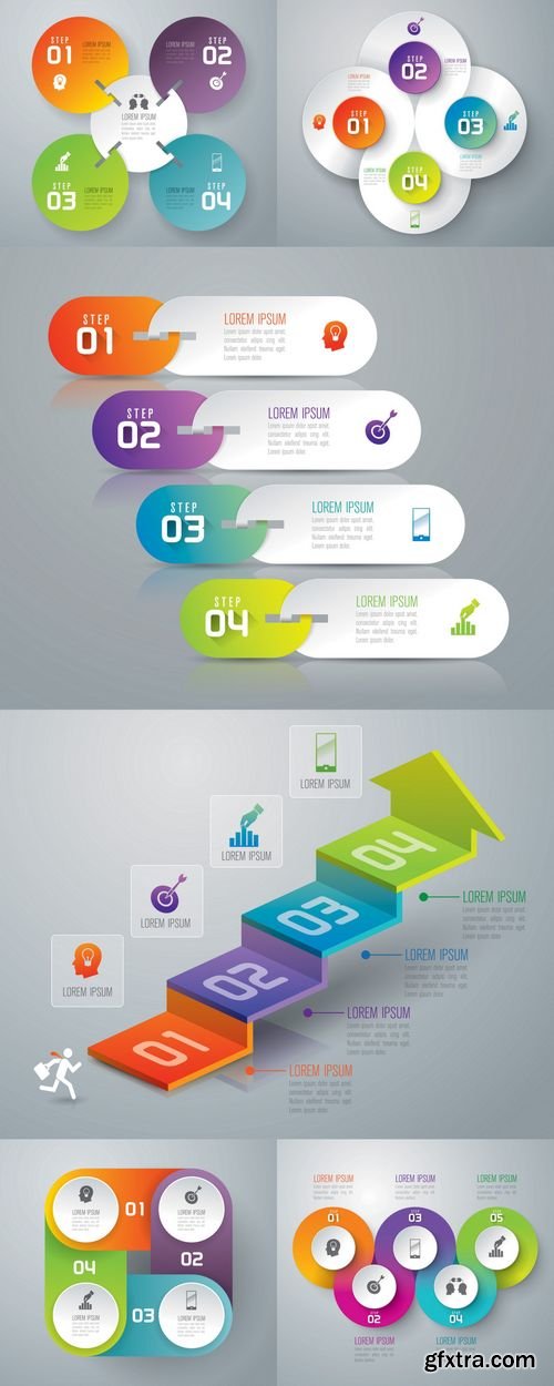 Vector - Infographic Design Template and Marketing Icons