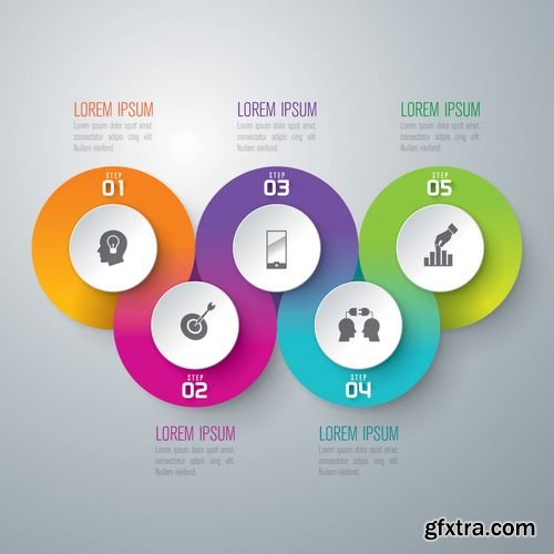 Vector - Infographic Design Template and Marketing Icons