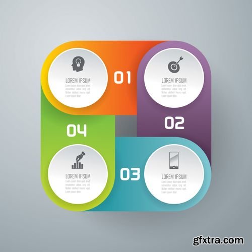 Vector - Infographic Design Template and Marketing Icons