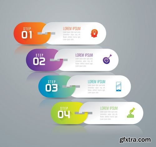 Vector - Infographic Design Template and Marketing Icons