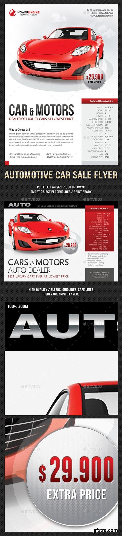 GraphicRiver - 3 in 1 Automotive Car Sale Rental Flyer Bundle 10922071