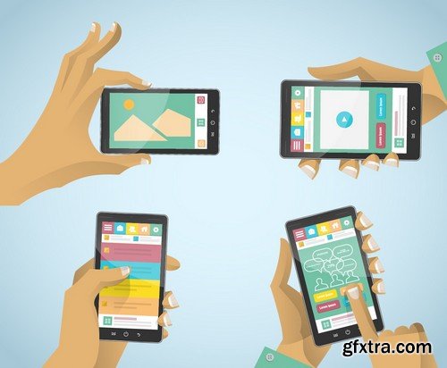 Stock Vectors - Smartphones 5, 25xEPS