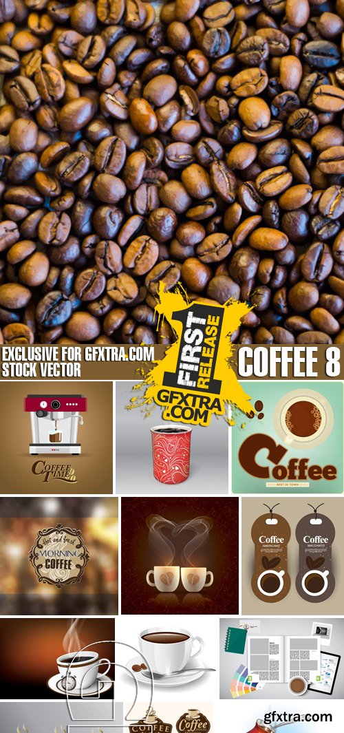 Stock Vectors - Coffee 8, 25xEPS