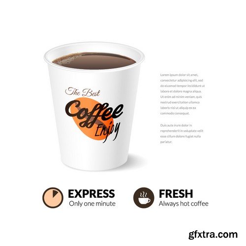 Stock Vectors - Coffee 8, 25xEPS