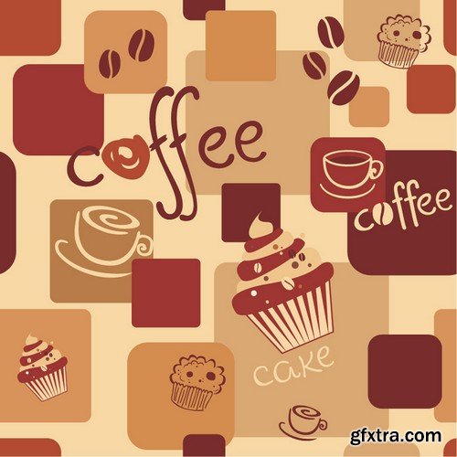 Stock Vectors - Coffee 8, 25xEPS