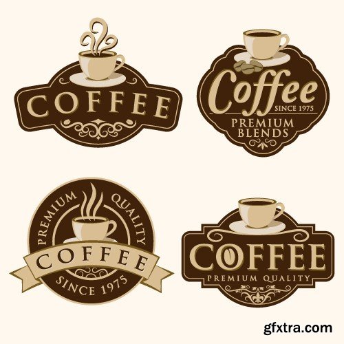 Stock Vectors - Coffee 8, 25xEPS