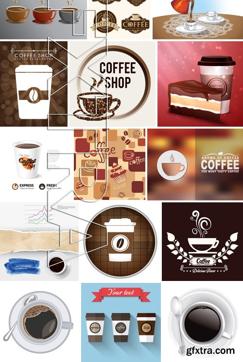 Stock Vectors - Coffee 8, 25xEPS