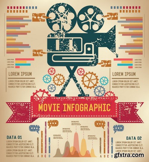 Stock Vectors - Cinema and Film 5, 25xEPS