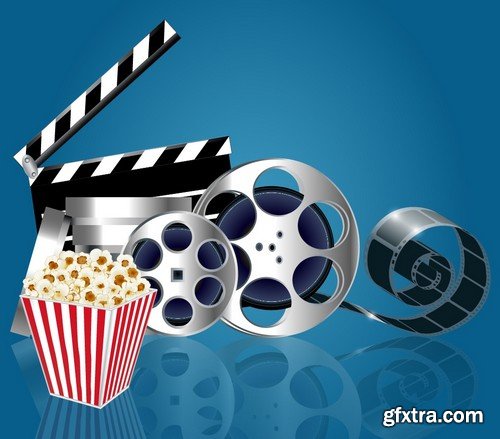 Stock Vectors - Cinema and Film 5, 25xEPS