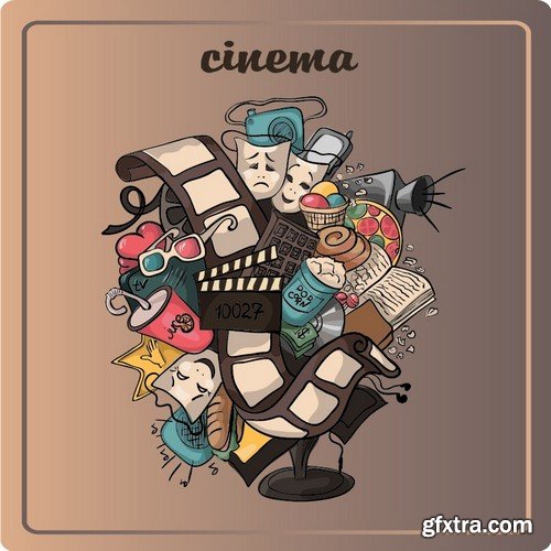 Stock Vectors - Cinema and Film 5, 25xEPS