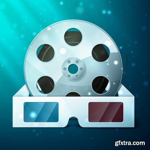 Stock Vectors - Cinema and Film 5, 25xEPS