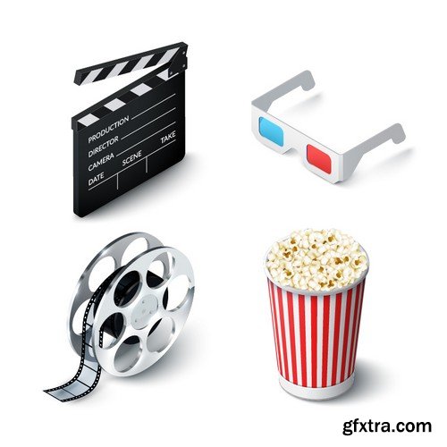 Stock Vectors - Cinema and Film 5, 25xEPS