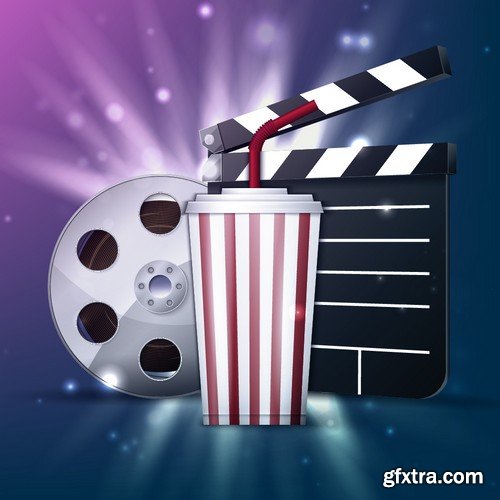 Stock Vectors - Cinema and Film 5, 25xEPS