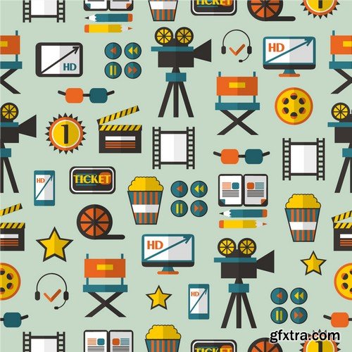 Stock Vectors - Cinema and Film 5, 25xEPS