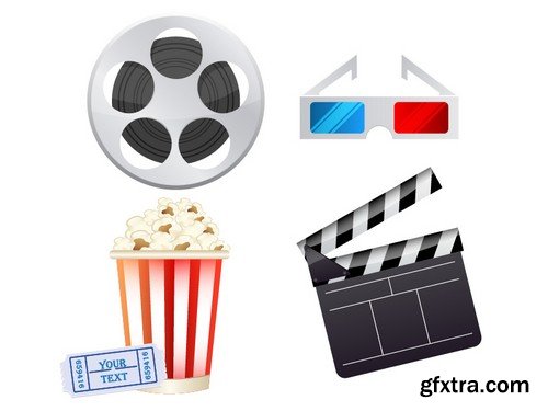 Stock Vectors - Cinema and Film 5, 25xEPS