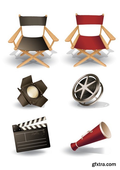 Stock Vectors - Cinema and Film 5, 25xEPS