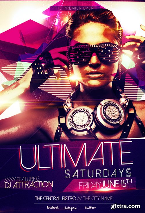 Ultimate Saturdays PSD Flyer Template