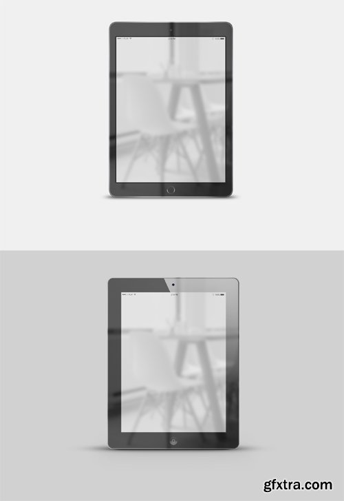 iPad 2 and iPad Air 2 Mockups With Reflex Screen