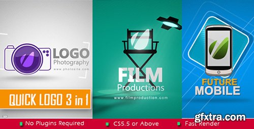 Videohive Quick Logo 3 in 1 9070056