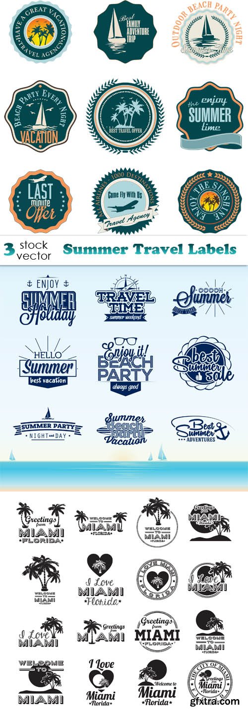 Vectors - Summer Travel Labels