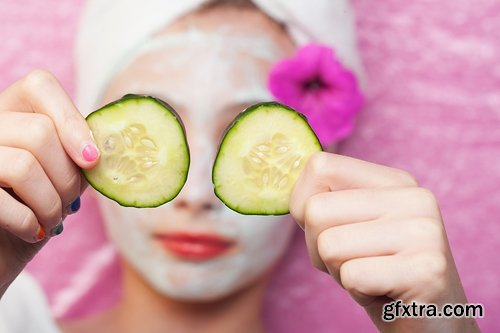 Collection Beautiful Girl cucumber mask rejuvenation cream anti-wrinkle 25 HQ Jpeg