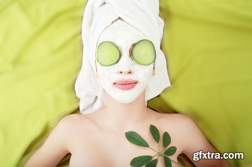 Collection Beautiful Girl cucumber mask rejuvenation cream anti-wrinkle 25 HQ Jpeg