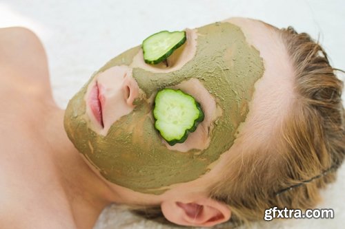 Collection Beautiful Girl cucumber mask rejuvenation cream anti-wrinkle 25 HQ Jpeg