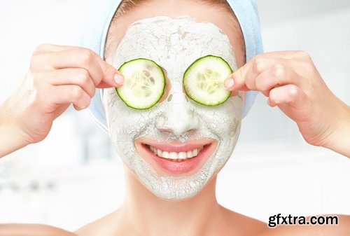 Collection Beautiful Girl cucumber mask rejuvenation cream anti-wrinkle 25 HQ Jpeg