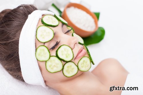 Collection Beautiful Girl cucumber mask rejuvenation cream anti-wrinkle 25 HQ Jpeg