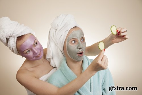 Collection Beautiful Girl cucumber mask rejuvenation cream anti-wrinkle 25 HQ Jpeg