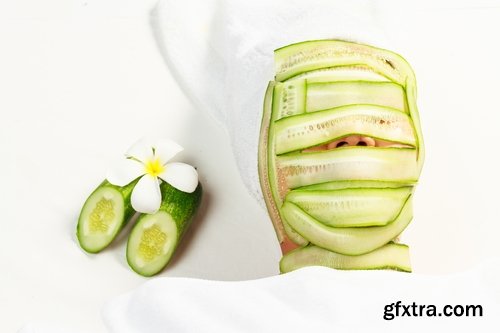 Collection Beautiful Girl cucumber mask rejuvenation cream anti-wrinkle 25 HQ Jpeg