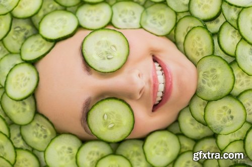 Collection Beautiful Girl cucumber mask rejuvenation cream anti-wrinkle 25 HQ Jpeg