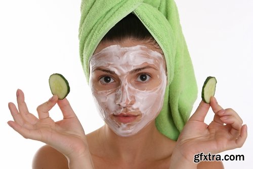 Collection Beautiful Girl cucumber mask rejuvenation cream anti-wrinkle 25 HQ Jpeg