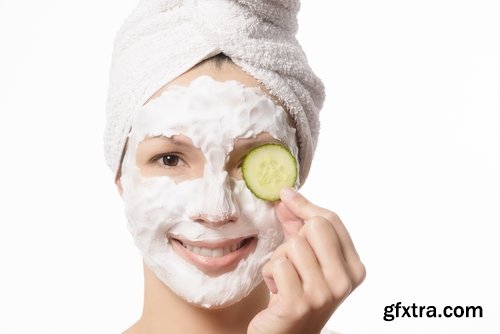 Collection Beautiful Girl cucumber mask rejuvenation cream anti-wrinkle 25 HQ Jpeg