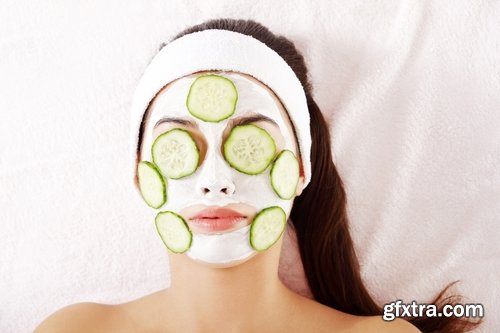 Collection Beautiful Girl cucumber mask rejuvenation cream anti-wrinkle 25 HQ Jpeg