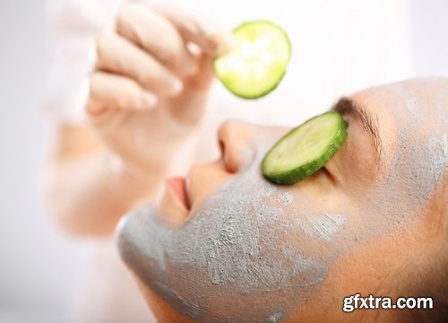 Collection Beautiful Girl cucumber mask rejuvenation cream anti-wrinkle 25 HQ Jpeg