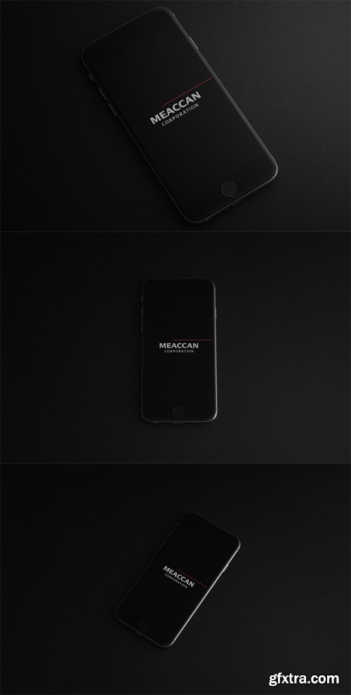 3 Dark Style Iphone Mock up Templates