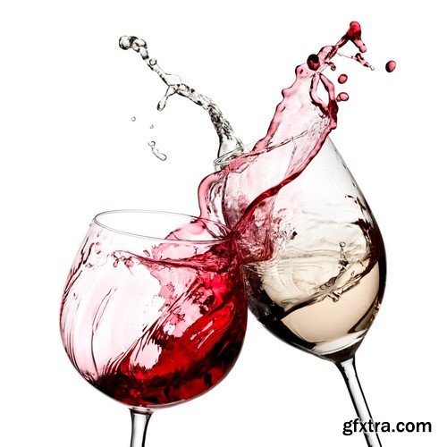 Red and white wine splash diagonal 14x JPEG