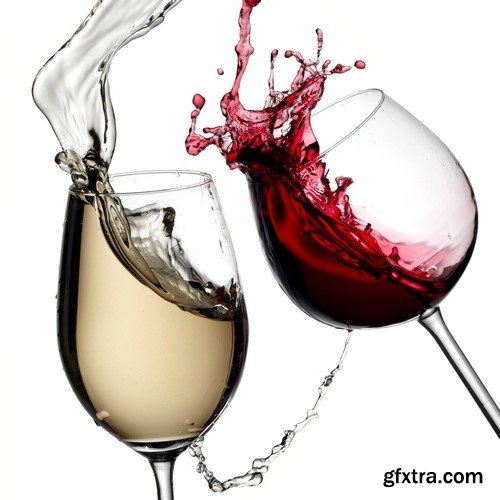 Red and white wine splash diagonal 14x JPEG