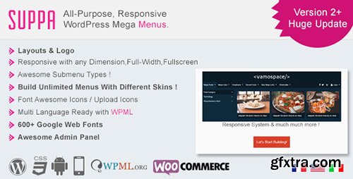 CodeCanyon - Suppamenu v2.5.4 - All Purpose Wordpress Mega Menus