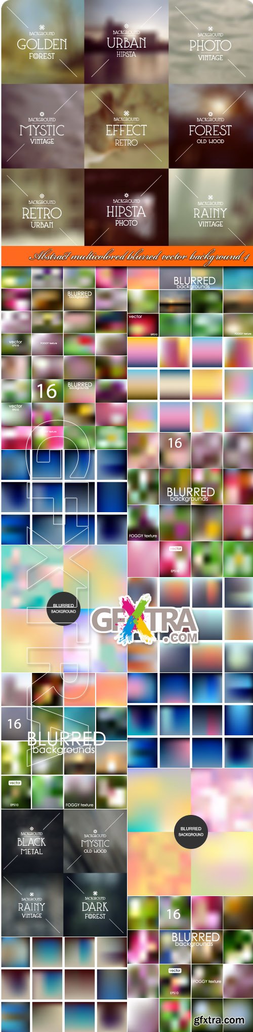 Abstract multicolored blurred vector background 4