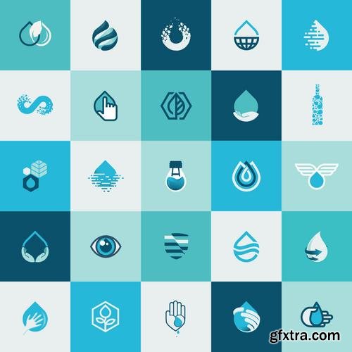 Stock Vector - Big Icons and Stickers Set, 25EPS