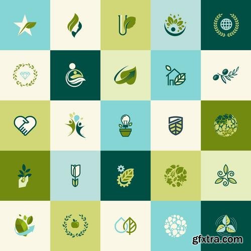 Stock Vector - Big Icons and Stickers Set, 25EPS