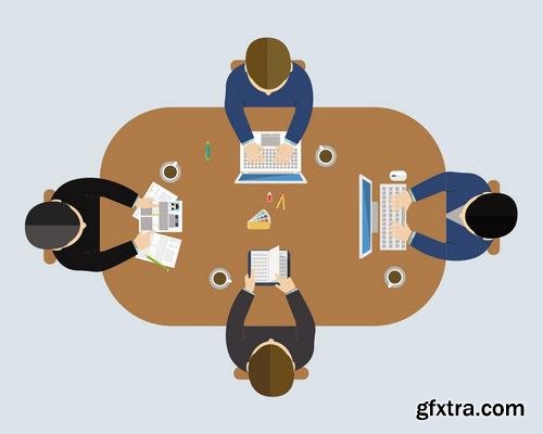 Stock Vector - Business Meeting Teamwork Brainstorming, 25EPS