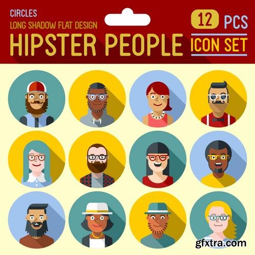 Stock Vector - Hipster Design Elements Characters Icons Sings, 25EPS