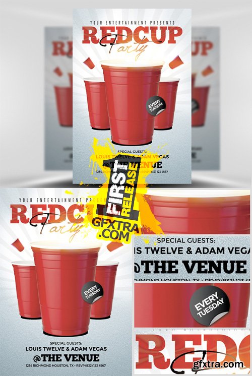 Red Cup Flyer Template 2