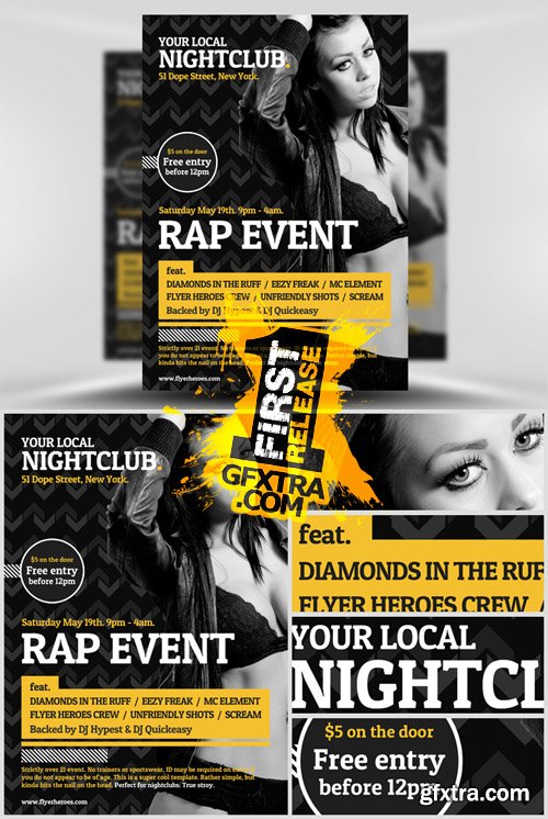 Typographic Club Flyer Template