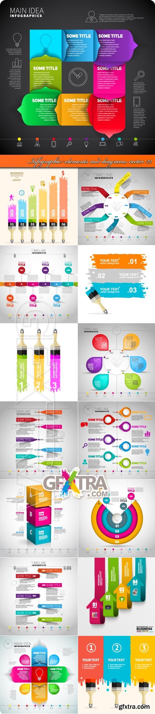 Infographic elements and diagrams vector 22